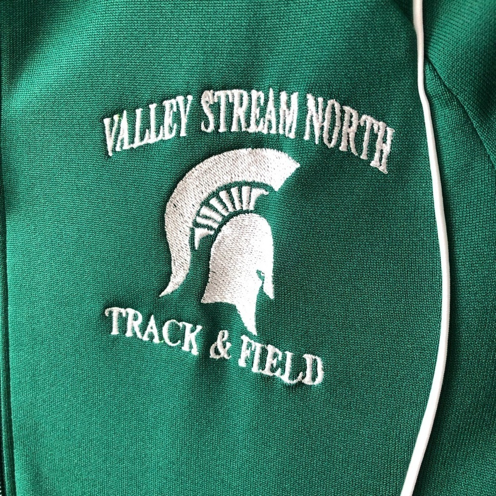Adidas Kelly Green & White varsity jacket S - Picture 3 of 9